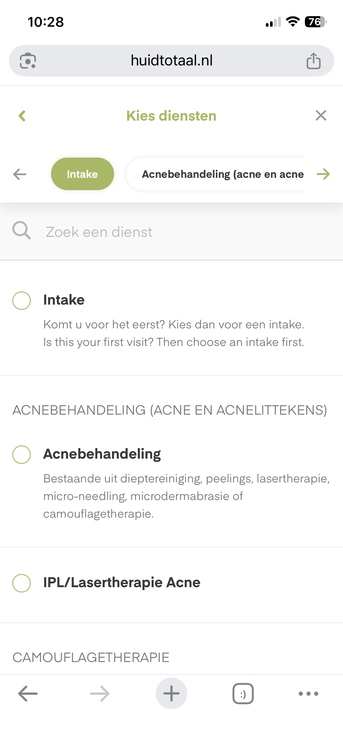 Online je intake of behandeling kiezen bij Huidtotaal
